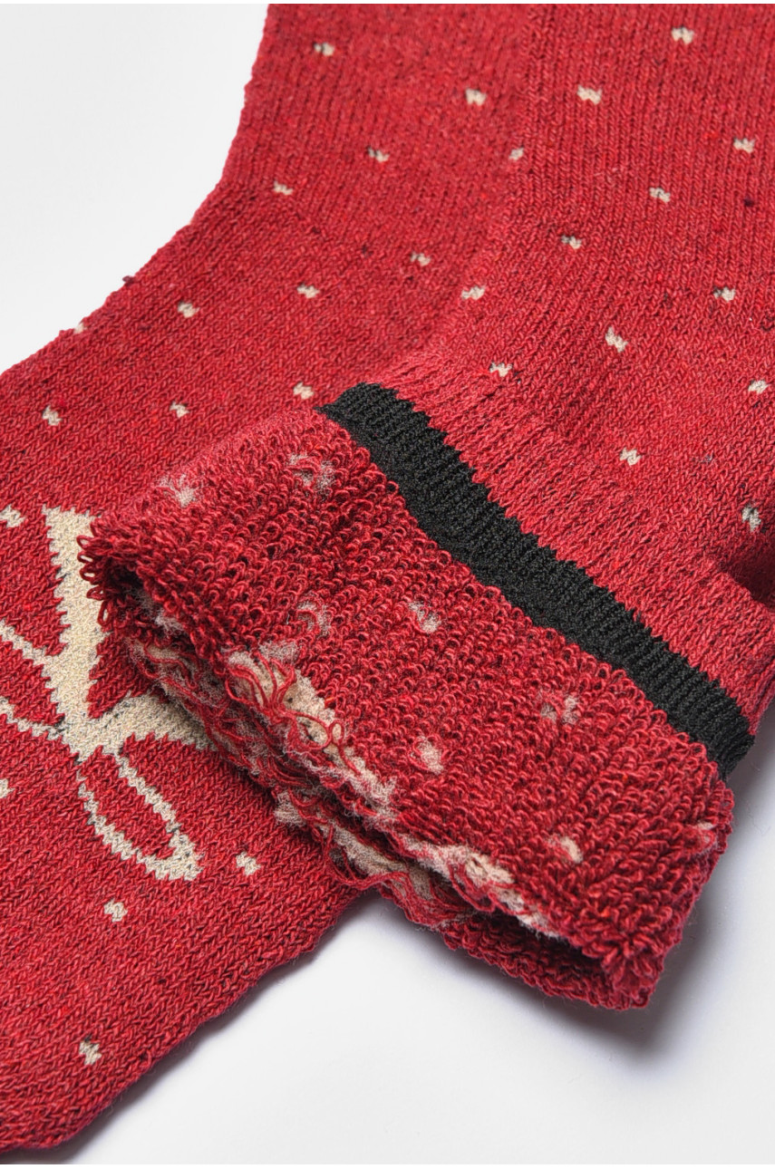 Носки женские махровые бордового цвета 883 190427 Носки женские махровые бордового цвета 883 190427