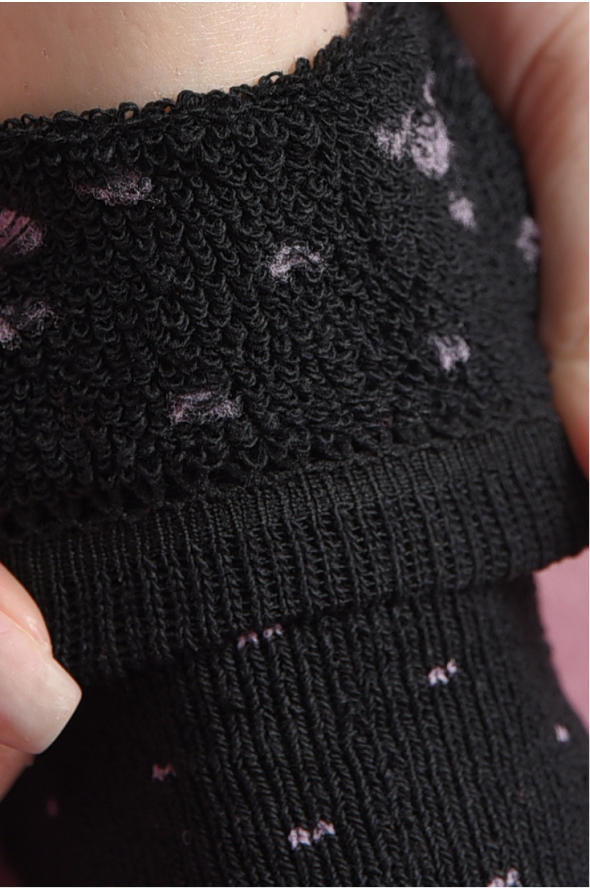 Шкарпетки жіночі махрові чорного кольору 883 190428