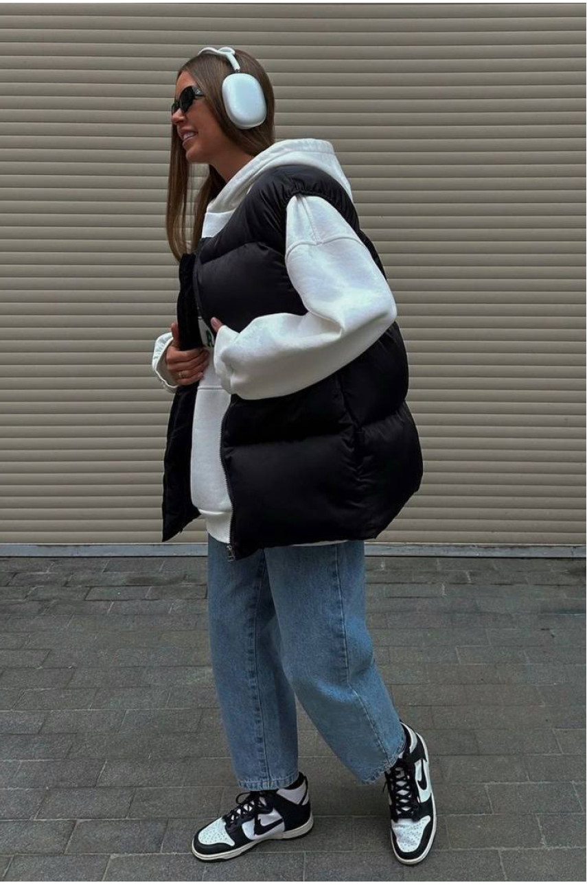 Жилетка женская черного цвета 4040 190432