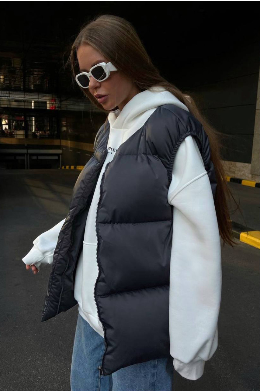 Жилетка женская серого цвета 4040 190433