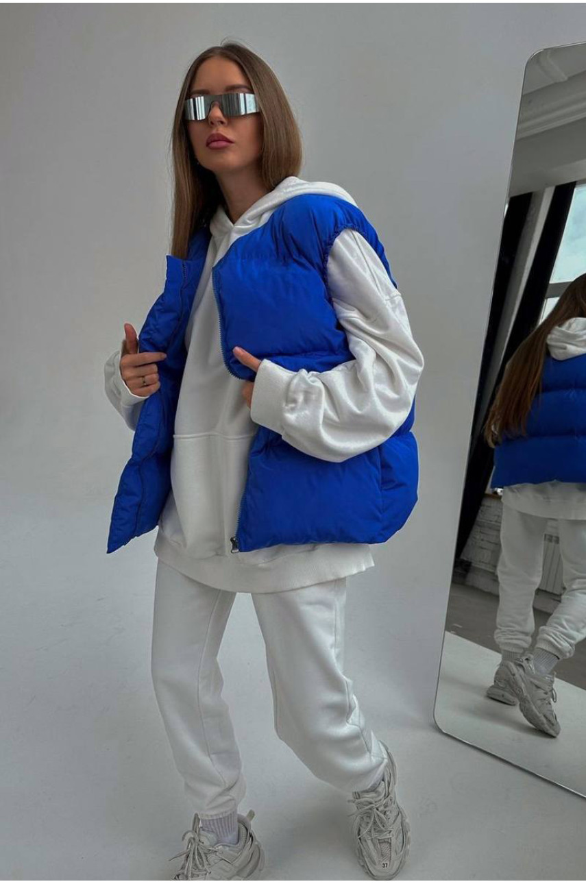 Жилетка женская синего цвета 4040 190434