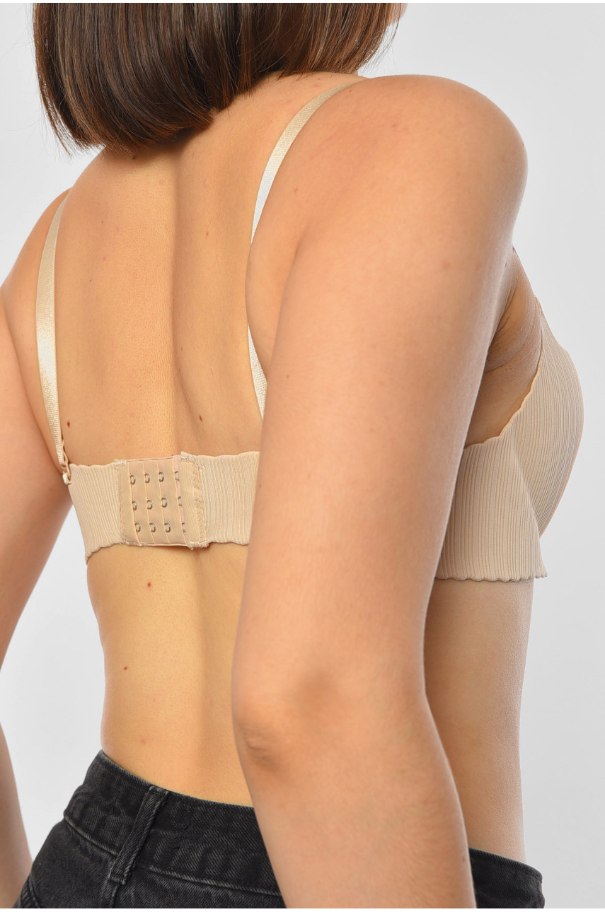 Бюстгальтер женский бежевого цвета чашка В 711 190438