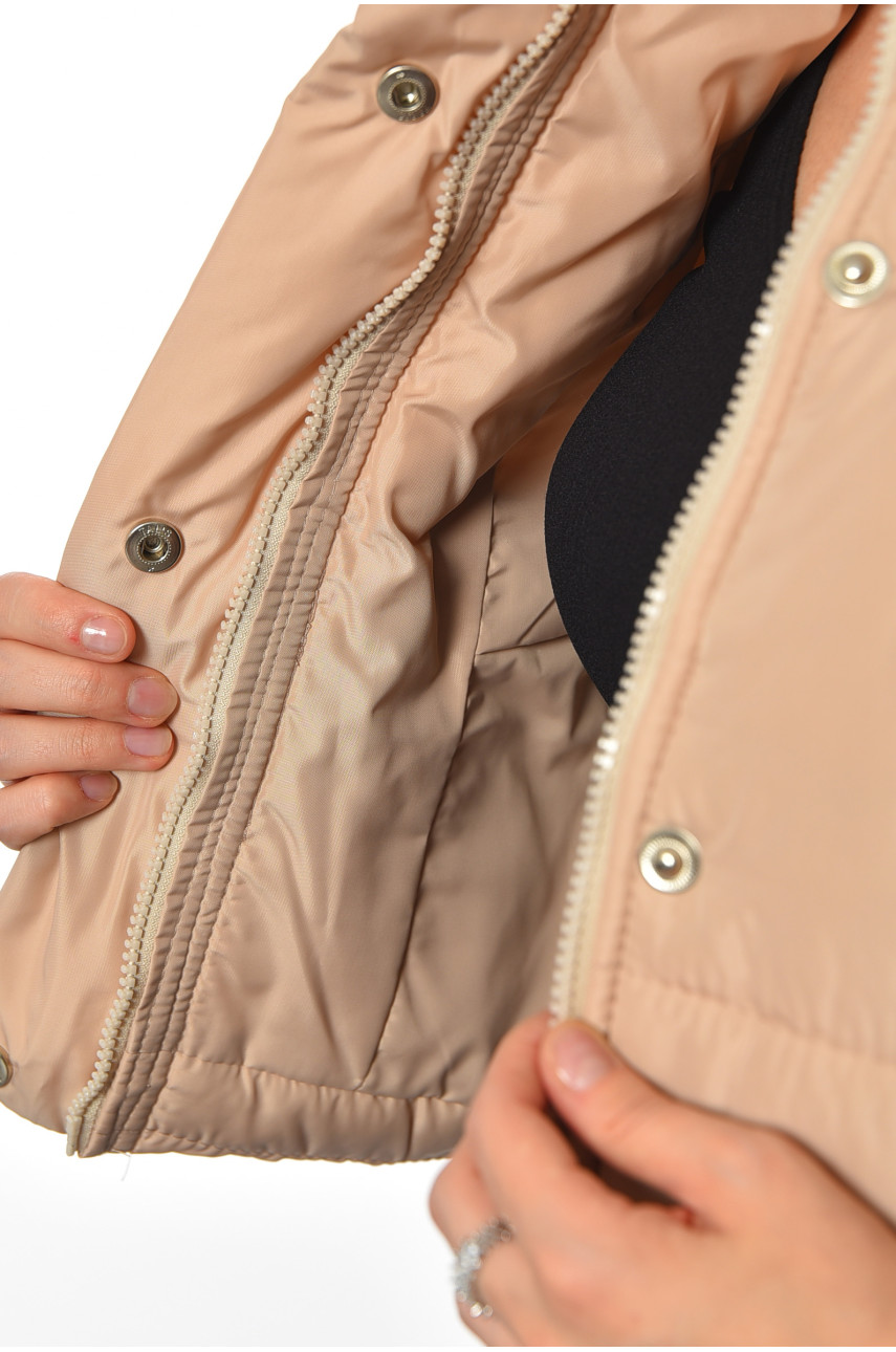 Жилетка женская бежевого цвета 4208 190441