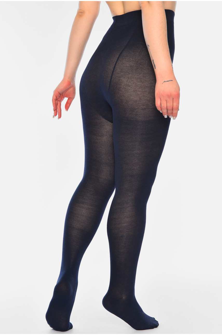 Колготи жіночі кашемірові з верблюжої вовни темно-синього кольору 3302 190445