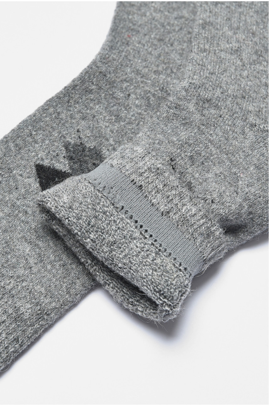 Шкарпетки чоловічі махрові ангорові сірого кольору К21-1 190491