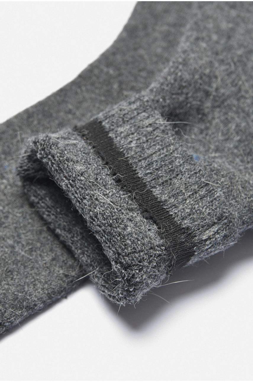 Шкарпетки чоловічі махрові ангорові темно-сірого кольору К21-1 190493