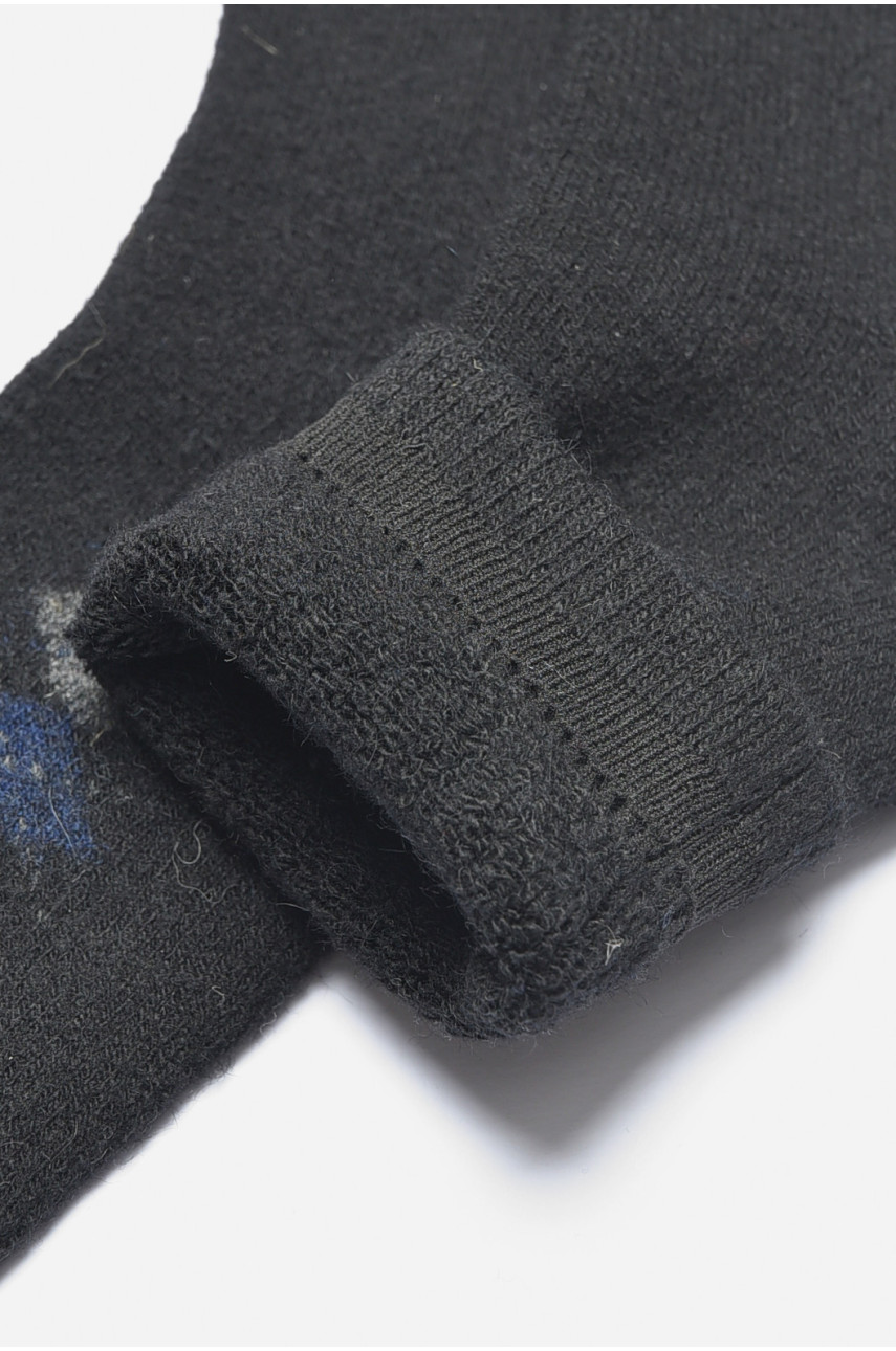 Шкарпетки чоловічі махрові ангорові чорного кольору К21-1 190494