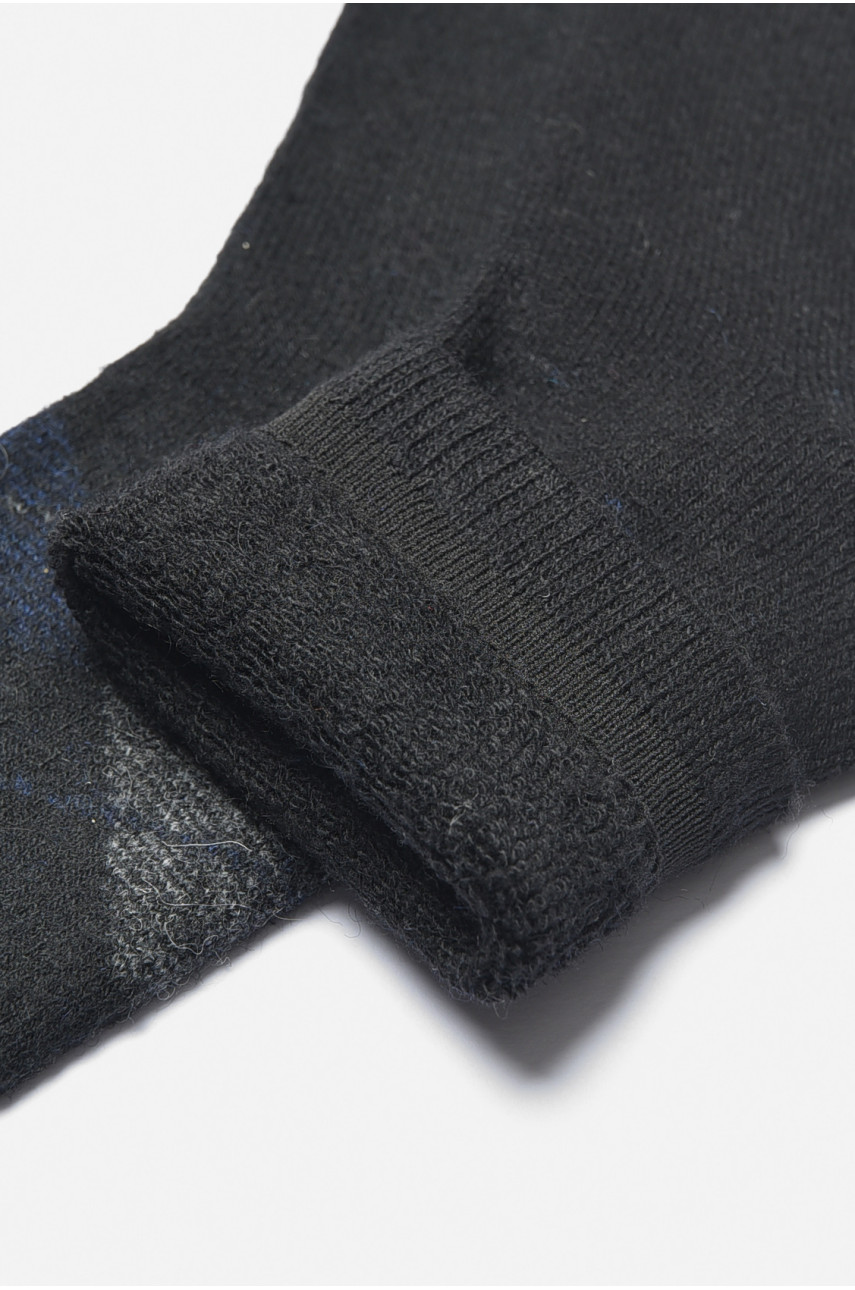 Носки мужские махровые ангоровые черного цвета К21 190506 Носки мужские махровые ангоровые черного цвета К21 190506