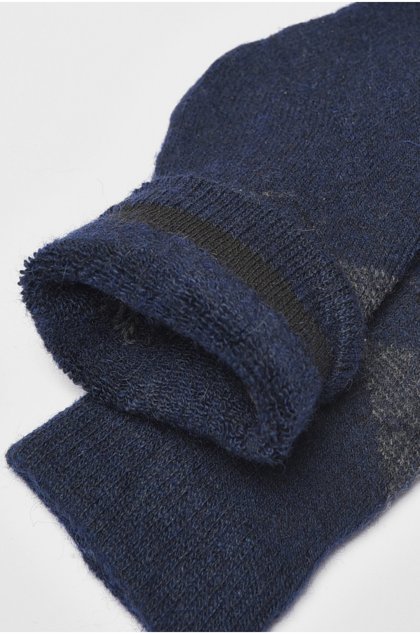 Носки мужские махровые ангоровые темно-синего цвета К21 190508 Носки мужские махровые ангоровые темно-синего цвета К21 190508