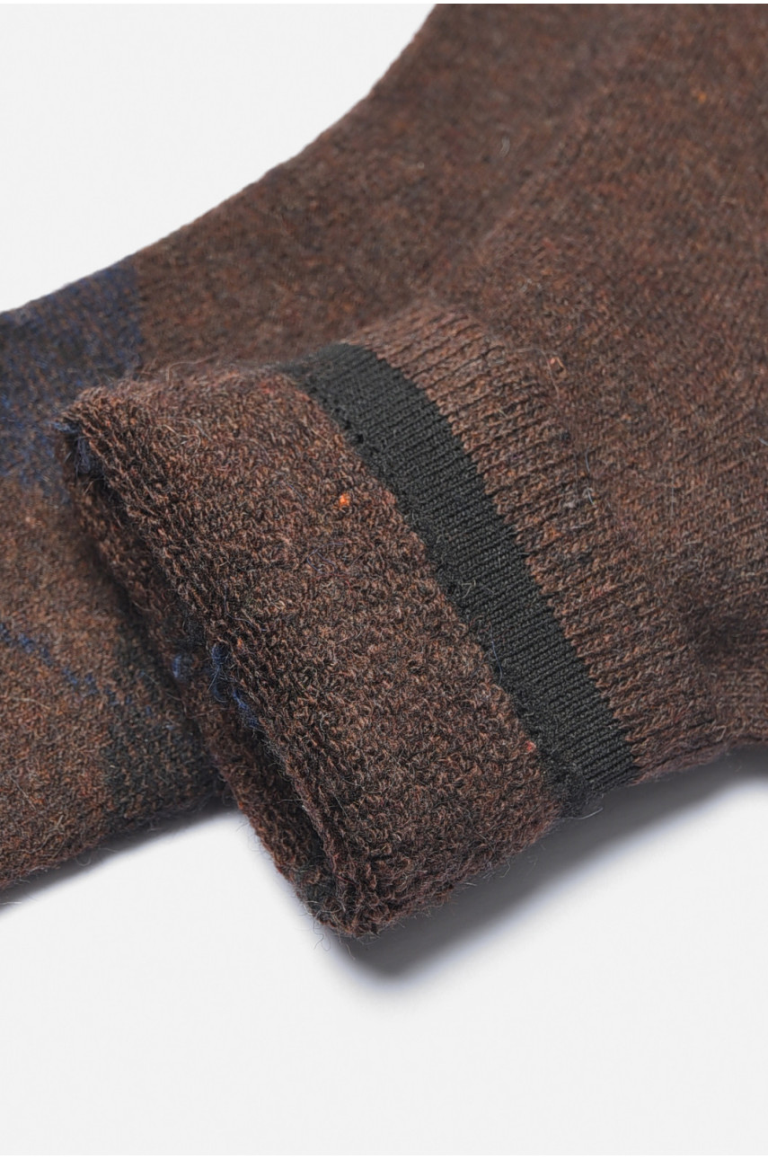 Носки мужские махровые ангоровые коричневого цвета К21 190510 Носки мужские махровые ангоровые коричневого цвета К21 190510