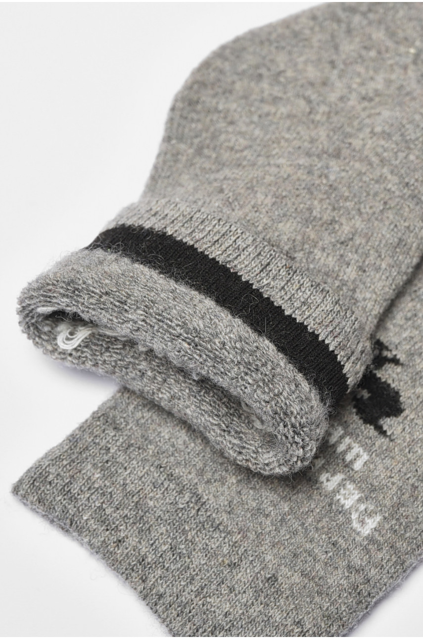 Носки мужские махровые ангоровые серого цвета К21-5 190516