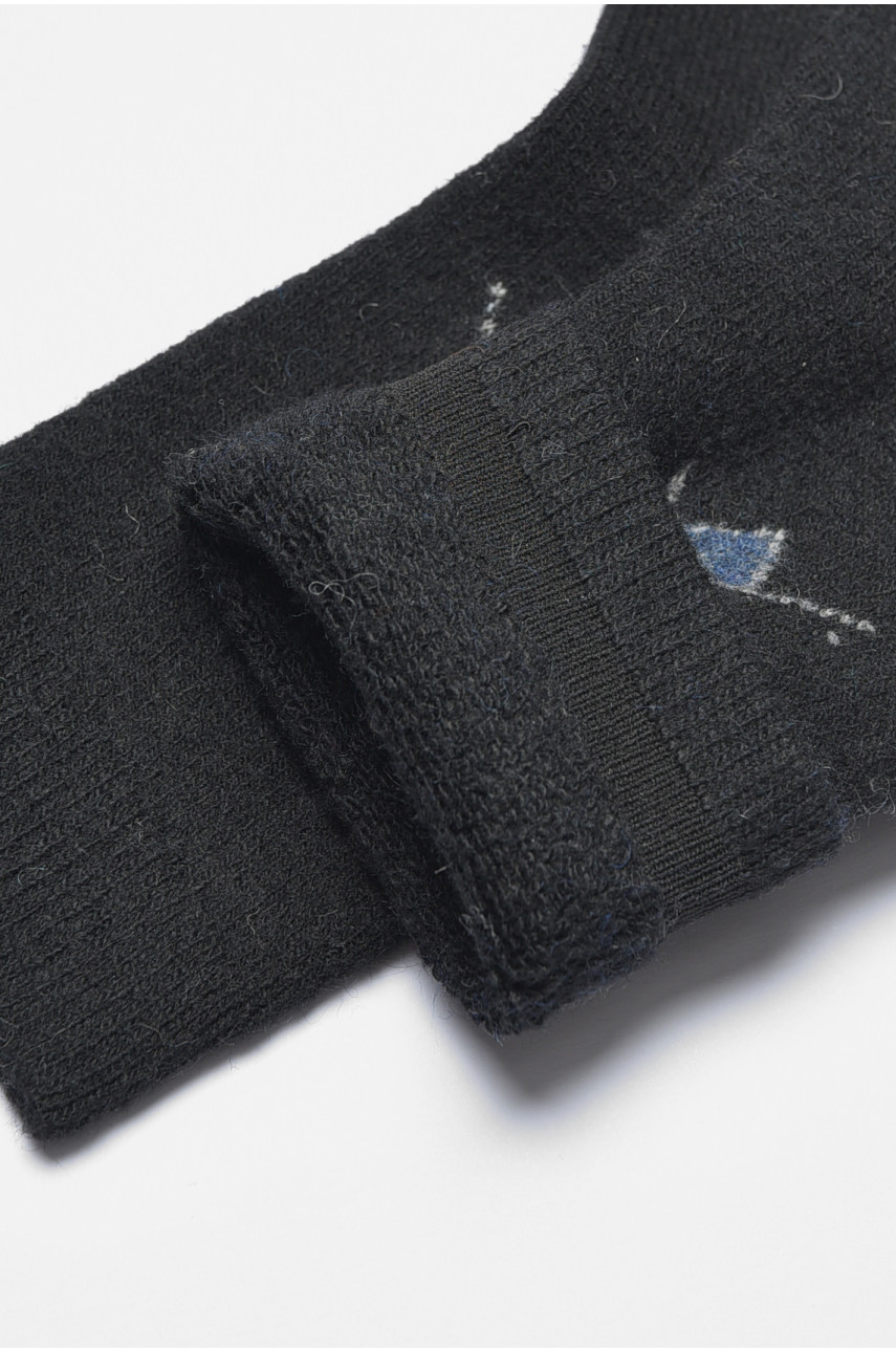 Носки мужские махровые ангоровые черного цвета К21-3 190517