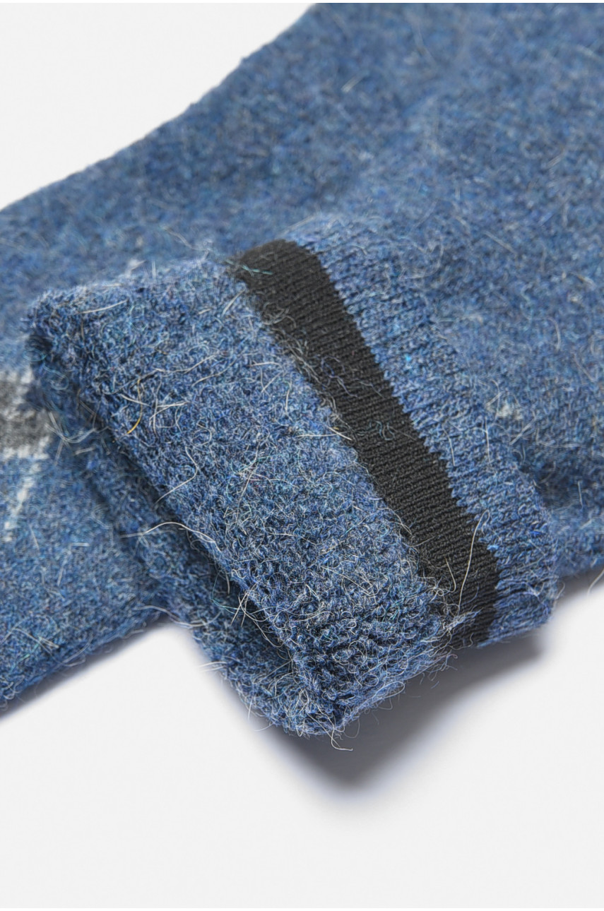 Носки мужские махровые ангоровые синего цвета К21-3 190518