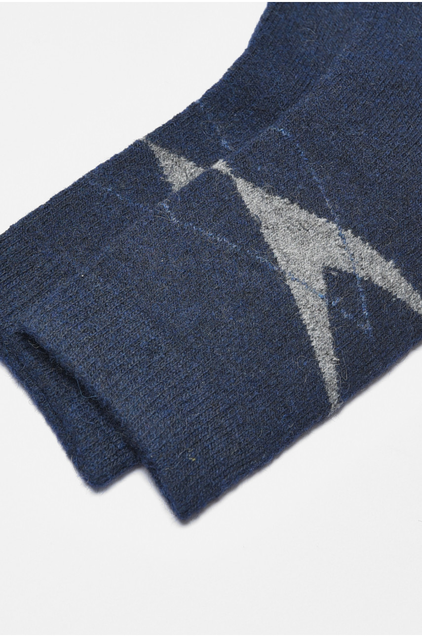 Носки мужские махровые ангоровые темно-синего цвета К21-2 190524