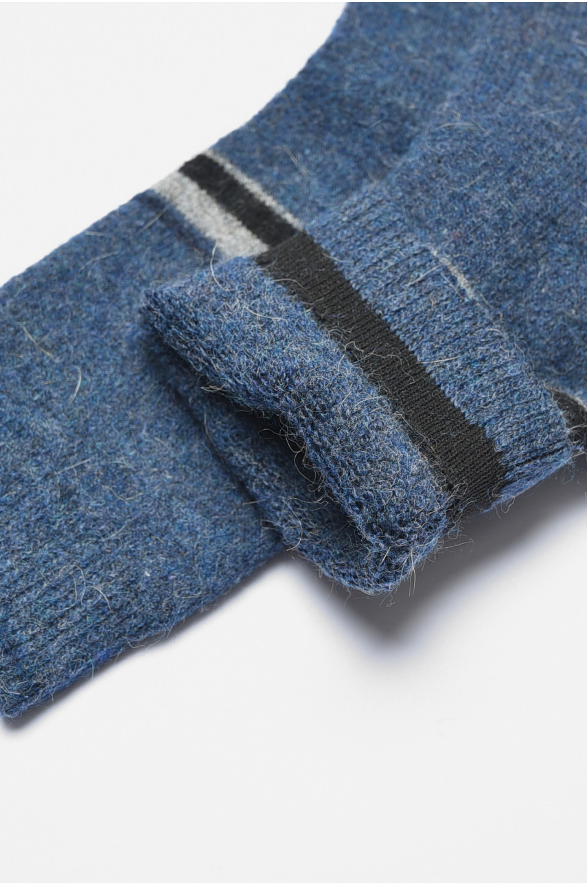 Носки мужские махровые ангоровые синего цвета К21-4 190529