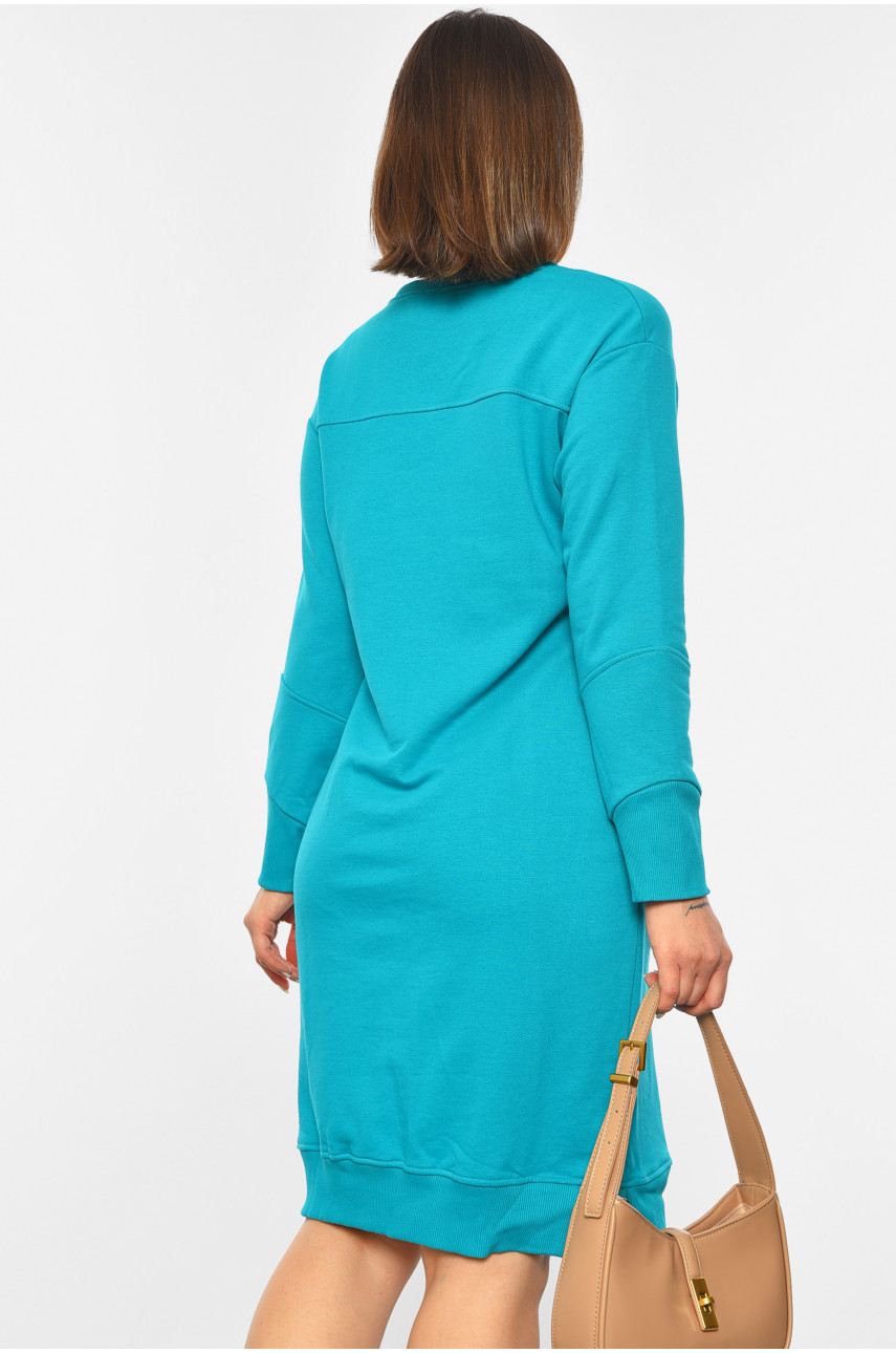 Сукня жіноча однотонна бірюзового кольору 190534