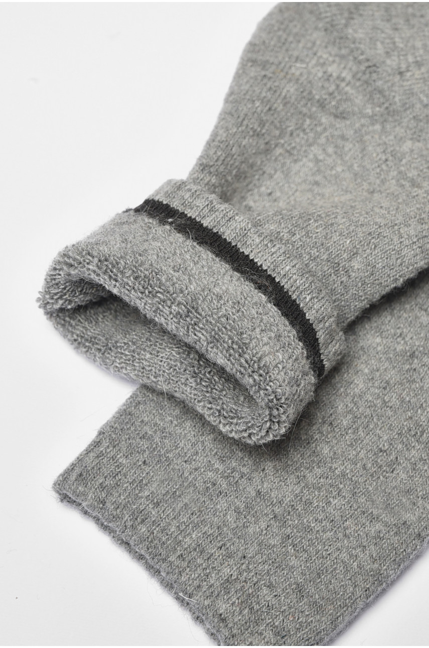 Носки мужские махровые на собачьей шерсти серого цвета В2610 190544