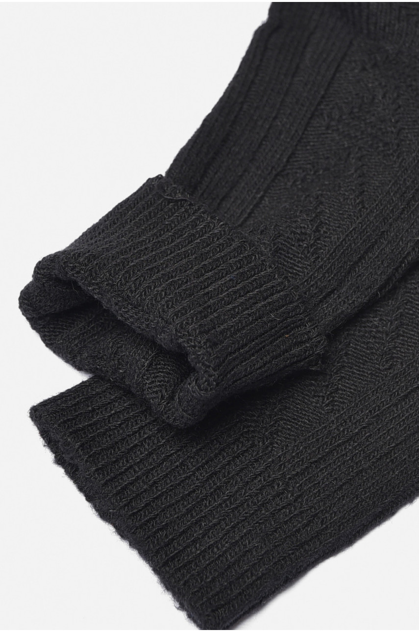 Носки мужские на собачьей шерсти черного цвета В2603 190546 Носки мужские на собачьей шерсти черного цвета В2603 190546