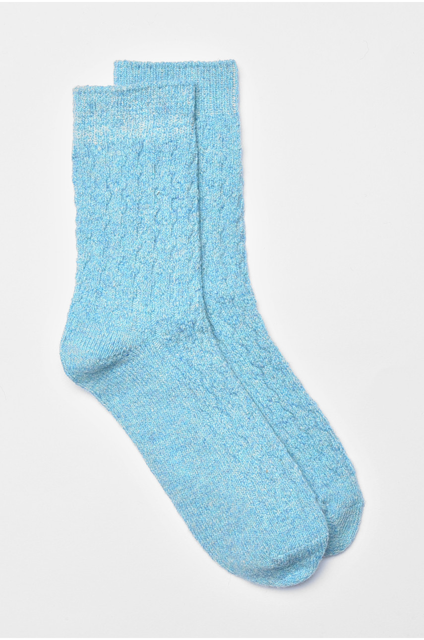Носки женские на верблюжьей шерсти голубого цвета А1924 190571