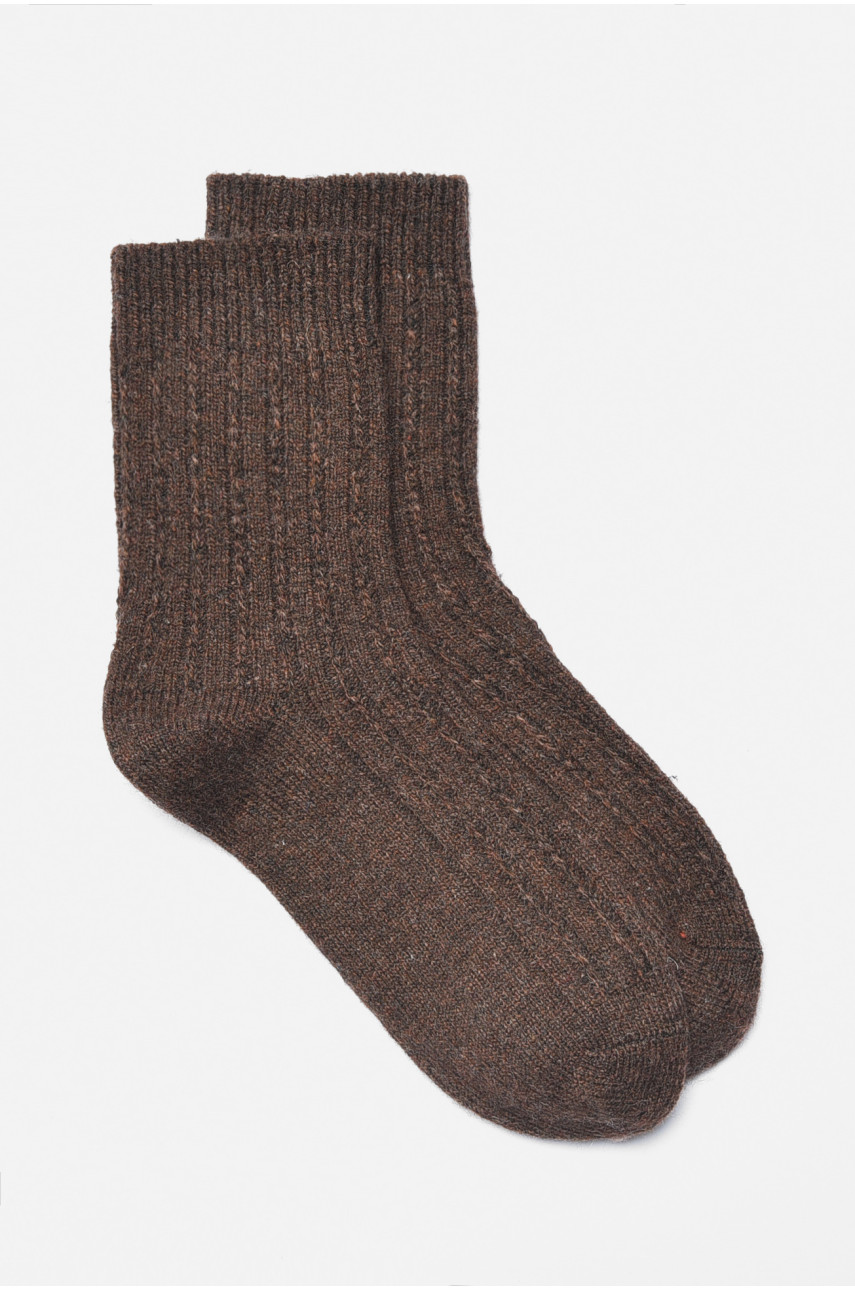 Шкарпетки жіночі кашемірові коричневого кольору А1923 190581 Шкарпетки жіночі кашемірові коричневого кольору А1923 190581