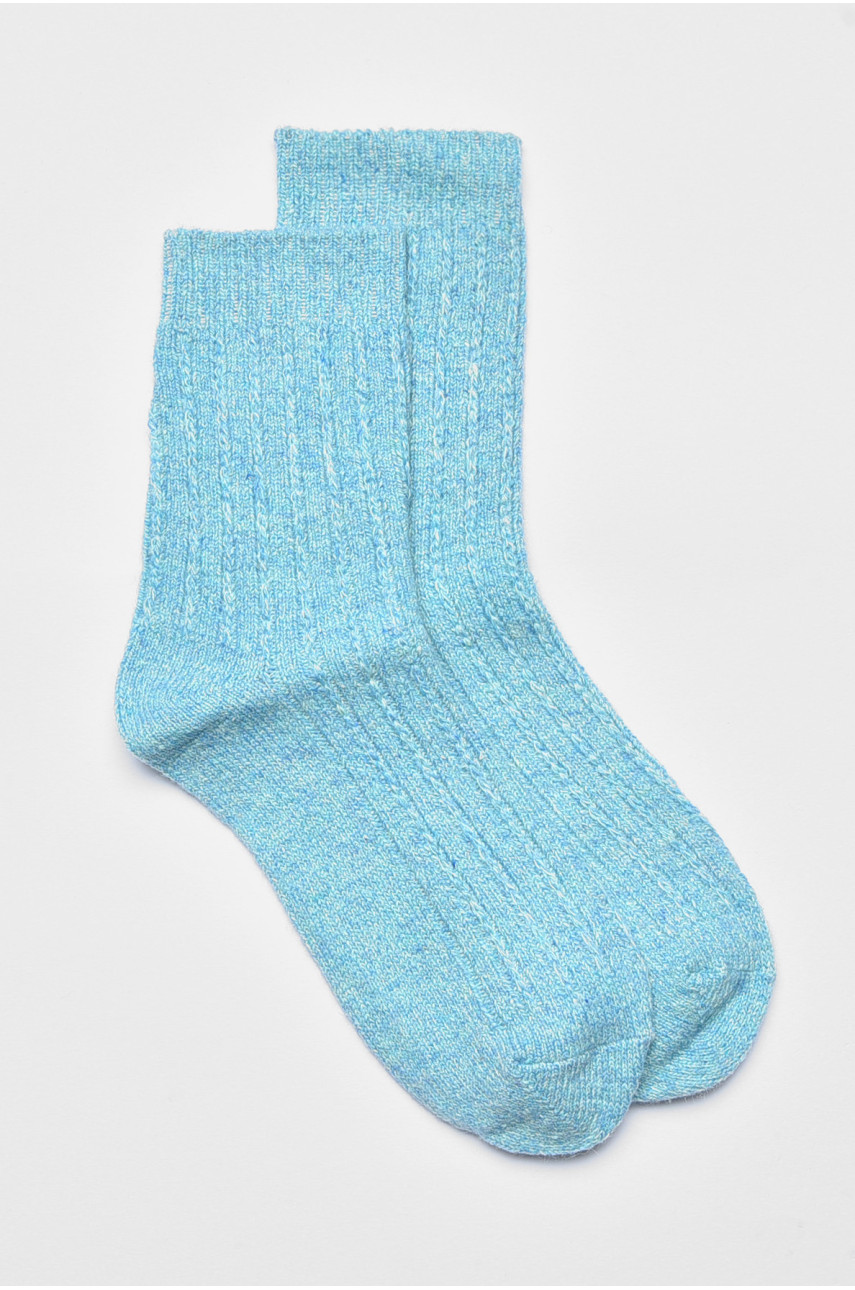 Шкарпетки жіночі кашемірові блакитного кольору А1923 190586