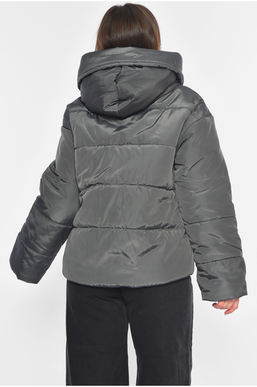 Куртка жіноча сірого кольору 239-2 190593 Куртка жіноча сірого кольору 239-2 190593