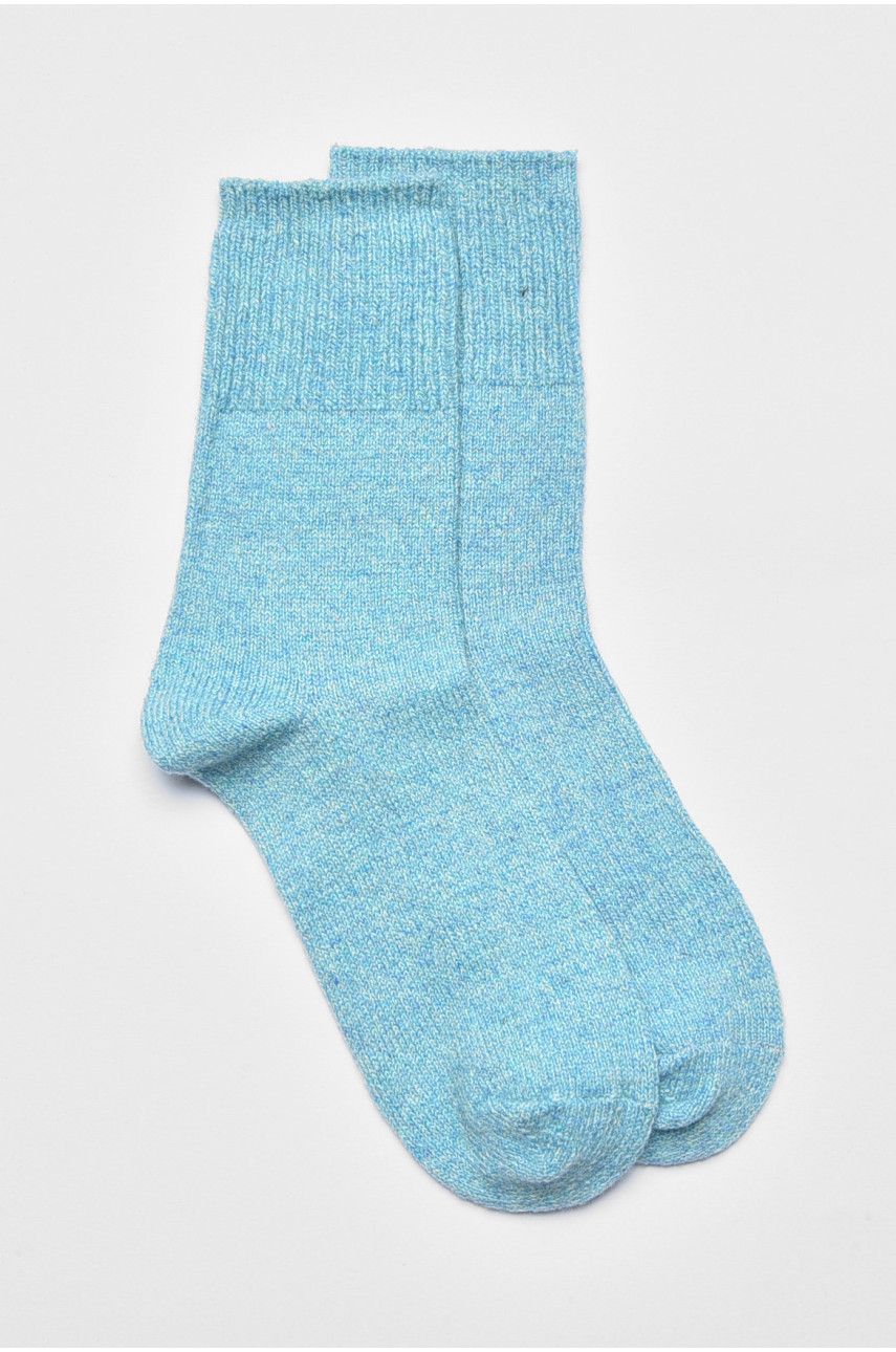 Шкарпетки жіночі ангорові блакитного кольору А1906 190603 Шкарпетки жіночі ангорові блакитного кольору А1906 190603