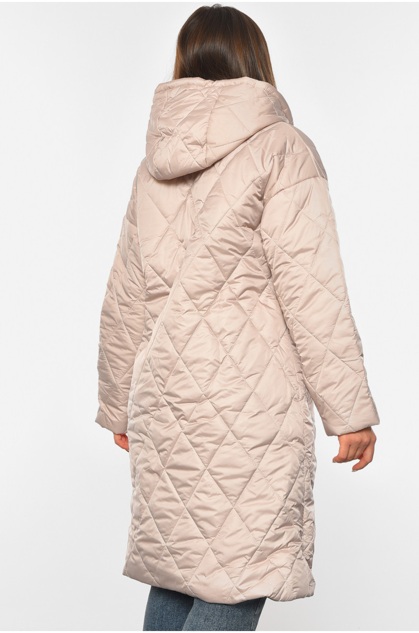 Куртка жіноча демісезонна бежевого кольору 8860 190613