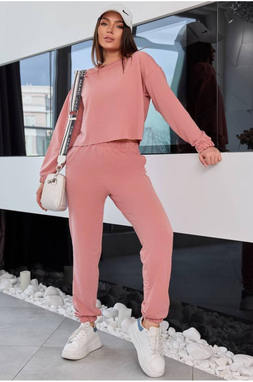 Сортивний костюм жіночий теракотового кольору 505 190619