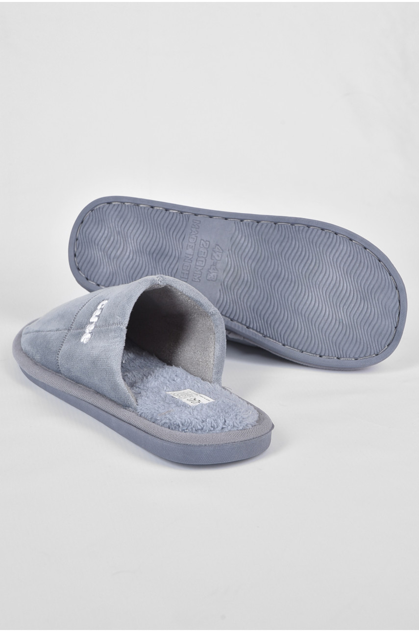 Капці кімнатні чоловічі сірого кольору 190635