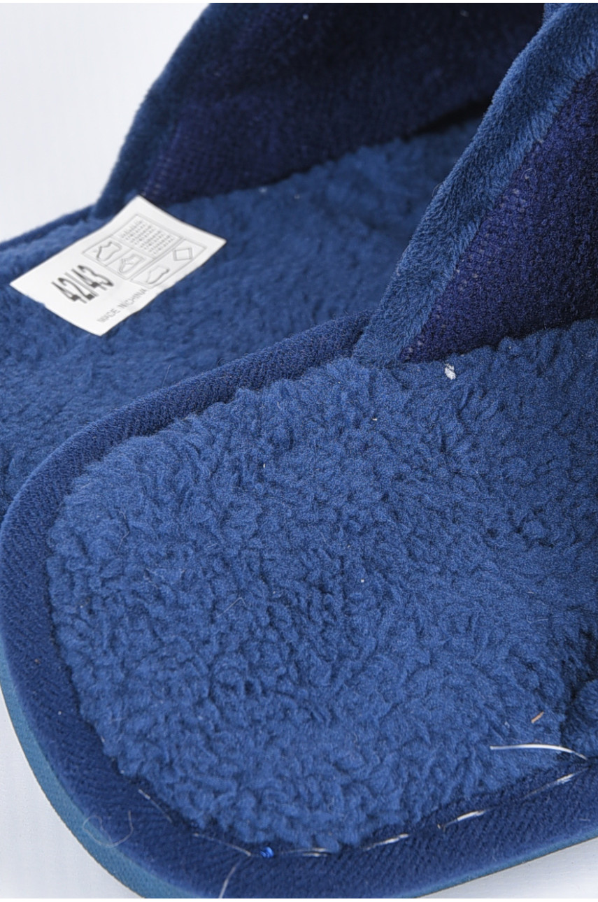 Тапочки комнатные мужские синего цвета 190636 Тапочки комнатные мужские синего цвета 190636