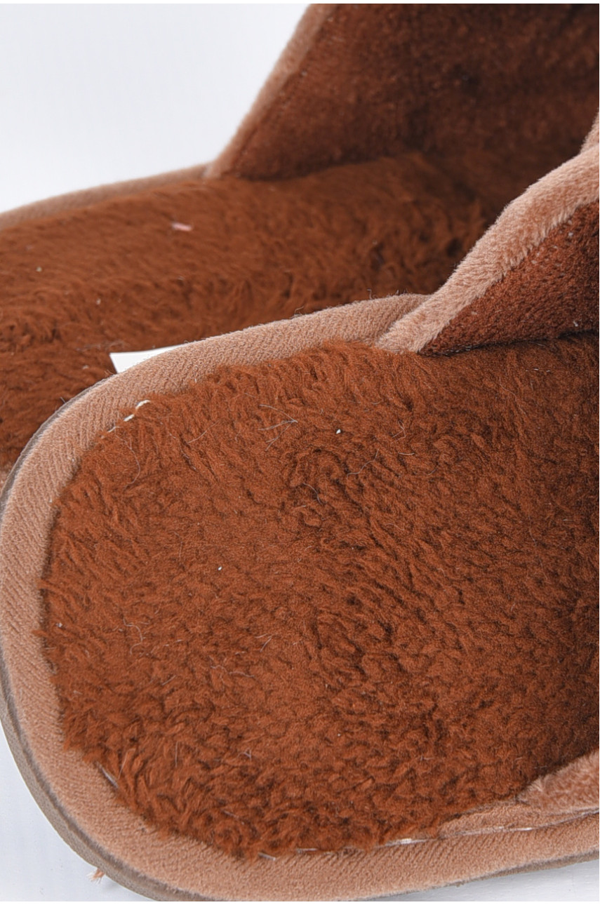 Капці кімнатні чоловічі коричневого кольору 190637