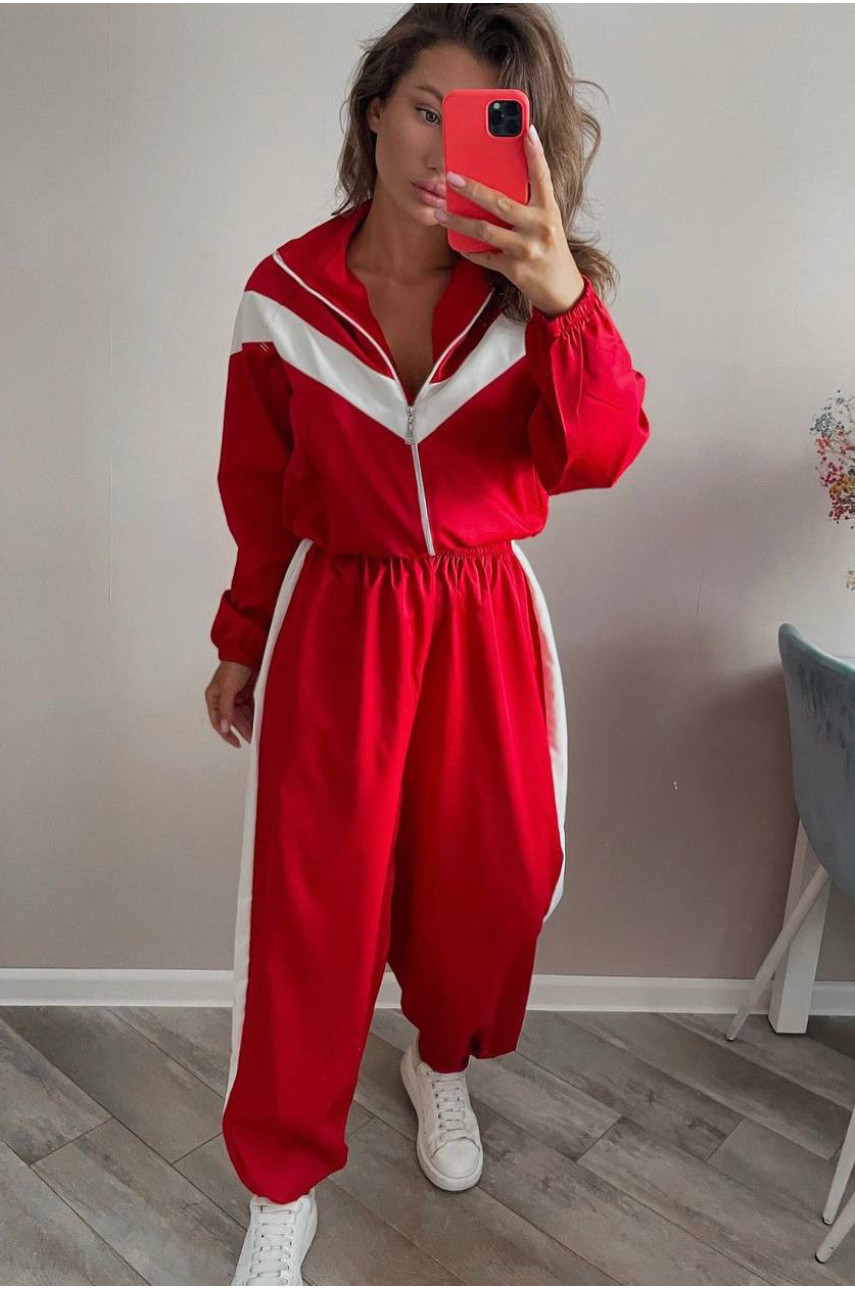 Костюм женский красного цвета 1460 190654