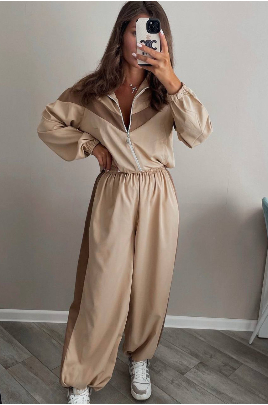 костюм жіночий бежевого кольору 1460 190656