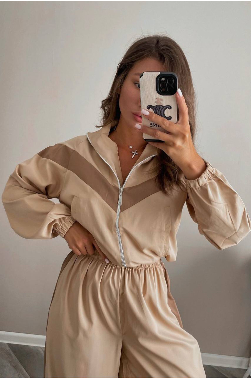 костюм жіночий бежевого кольору 1460 190656