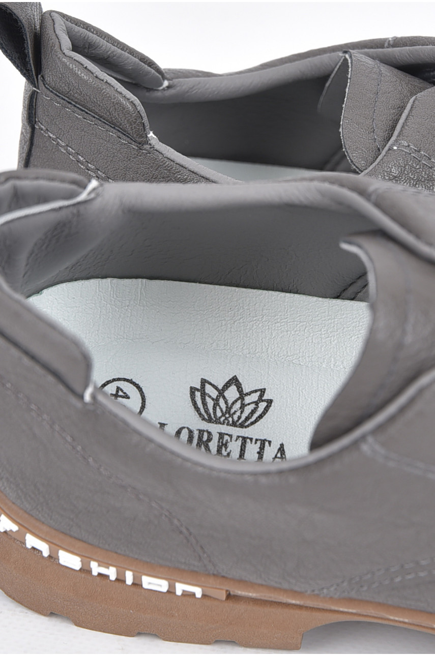 Туфлі чоловічі сірого кольору Т16-1 190660