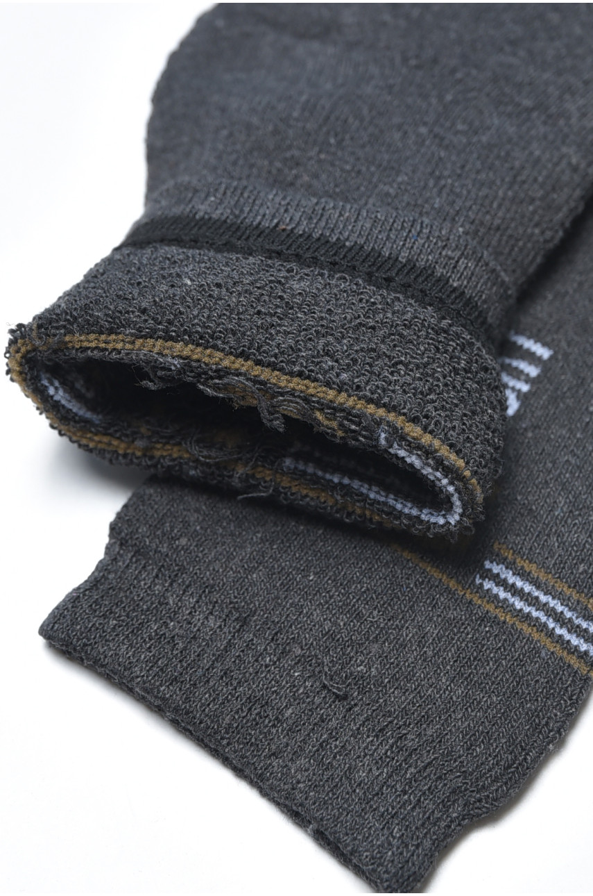 Носки мужские махровые темно-серого цвета 774 190671 Носки мужские махровые темно-серого цвета 774 190671