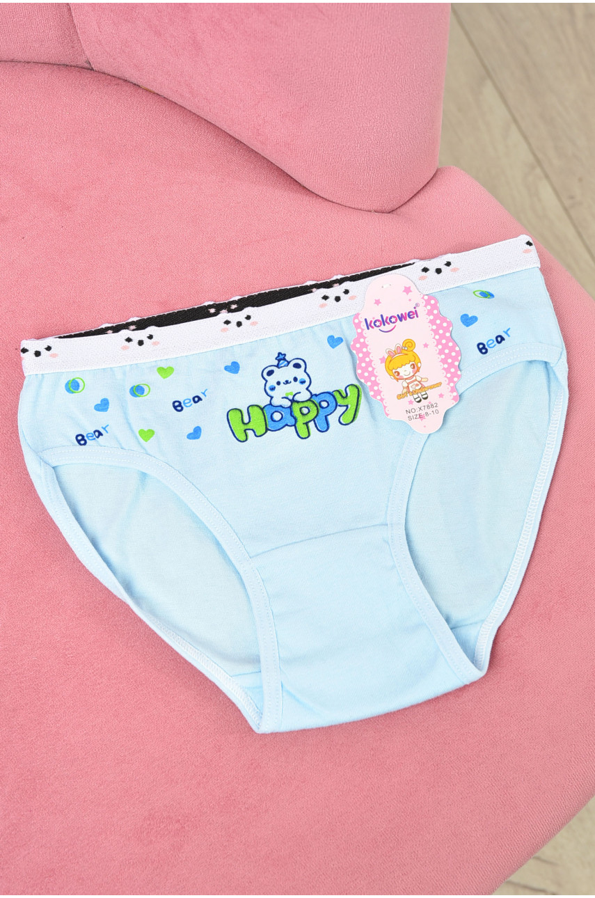 Трусики дитячі для дівчинки блакитного кольору з малюнком Х7882 190717