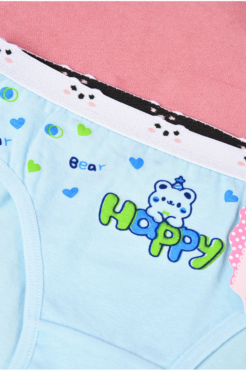 Трусики дитячі для дівчинки блакитного кольору з малюнком Х7882 190717
