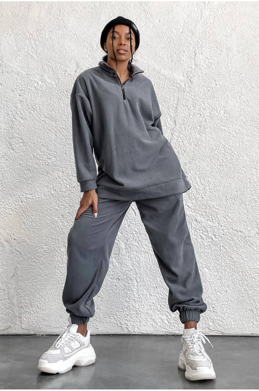 Костюм жіночий сірого кольору 1491 190721