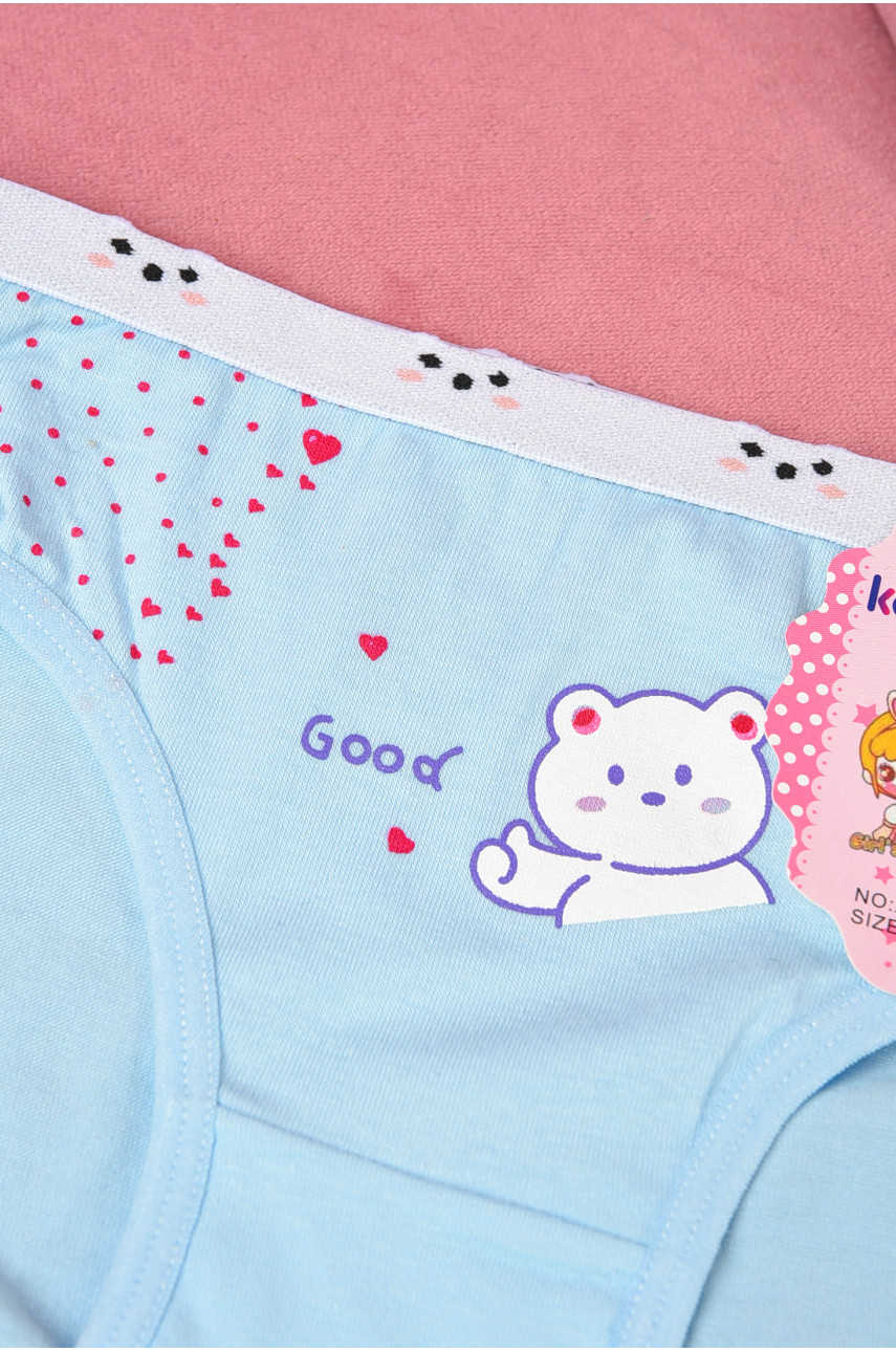 Трусики детские для девочки голубого цвета с рисунком Х8130 190728 Трусики детские для девочки голубого цвета с рисунком Х8130 190728