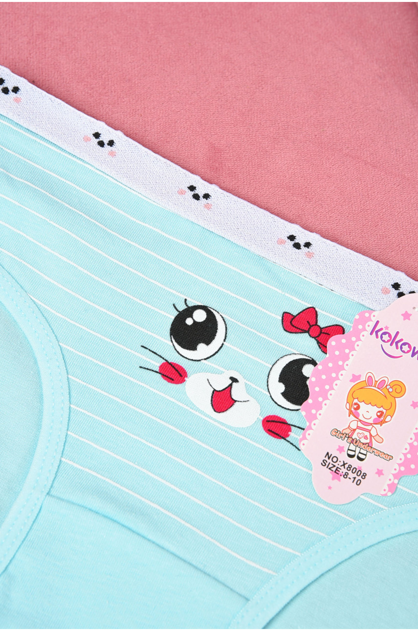 Трусики детские для девочки голубого цвета с рисунком Х8008 190746 Трусики детские для девочки голубого цвета с рисунком Х8008 190746