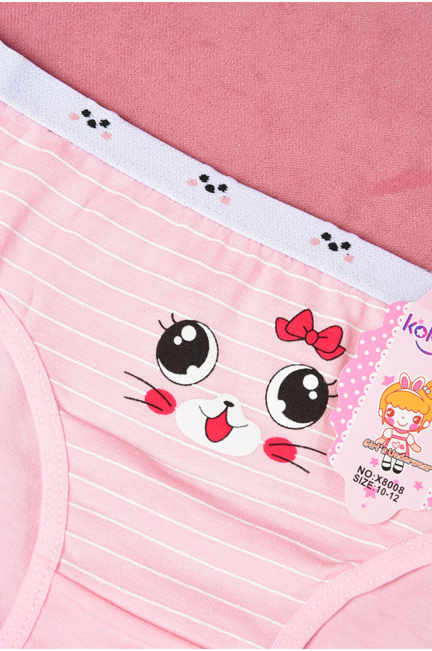 Трусики детские для девочки розового цвета с рисунком Х8008 190747