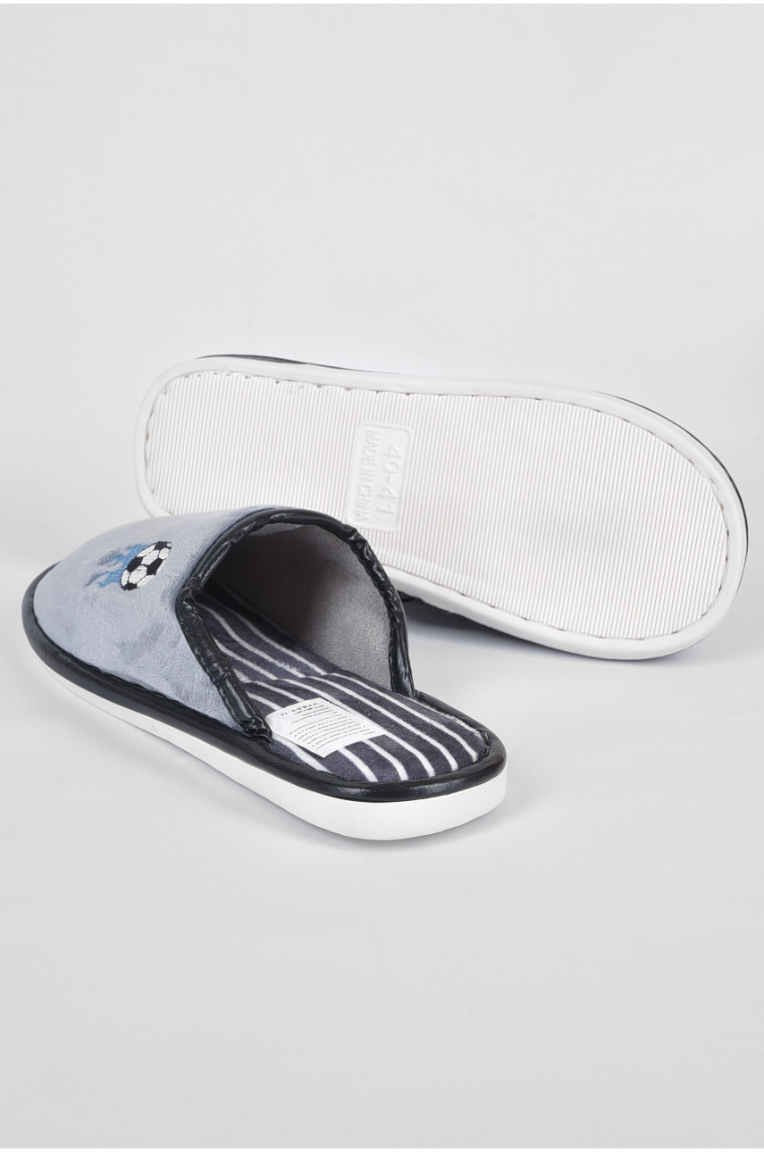 Капці кімнатні чоловічі сірого кольору 190767