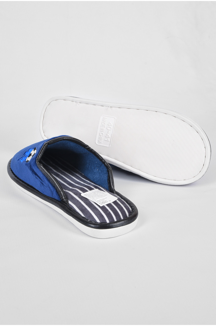 Капці кімнатні чоловічі синього кольору 190768