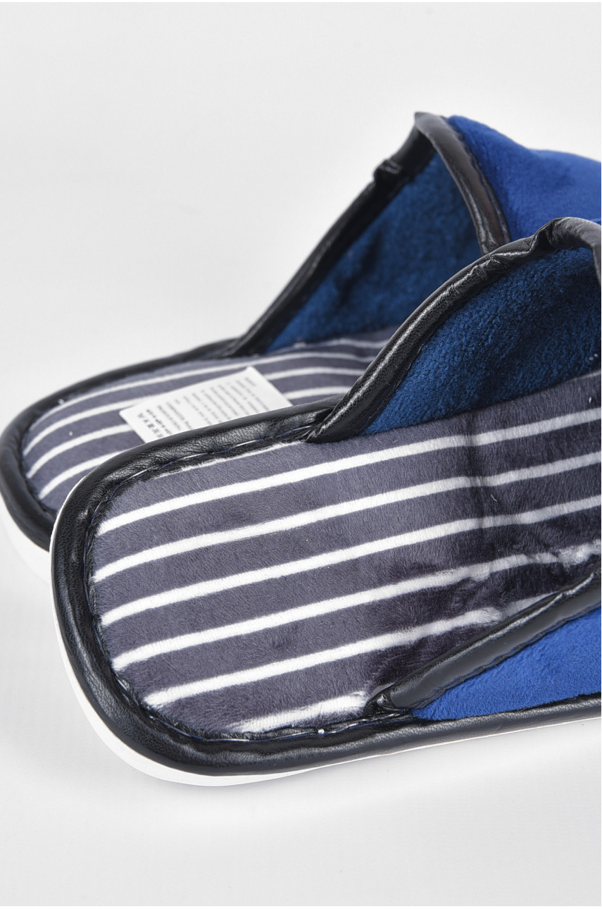 Капці кімнатні чоловічі синього кольору 190768