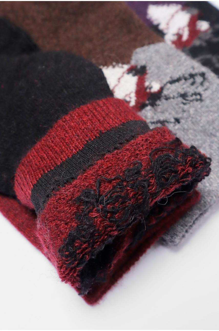 Набір шкарпеток жіночих махрових із ангори 3 штуки Т31 190773