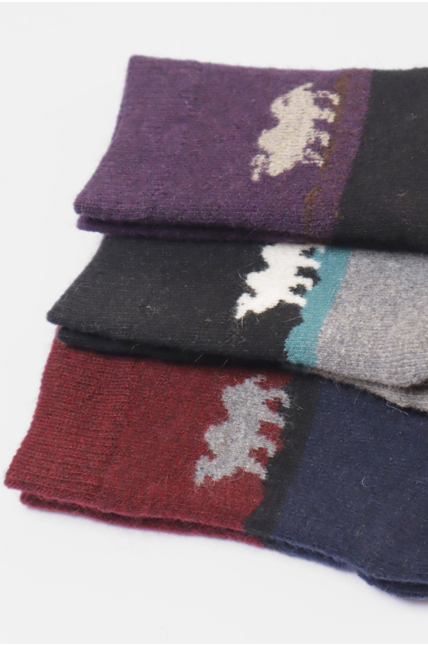 Набор носков женских махровых из ангоры 3 штуки Т31-7 190777