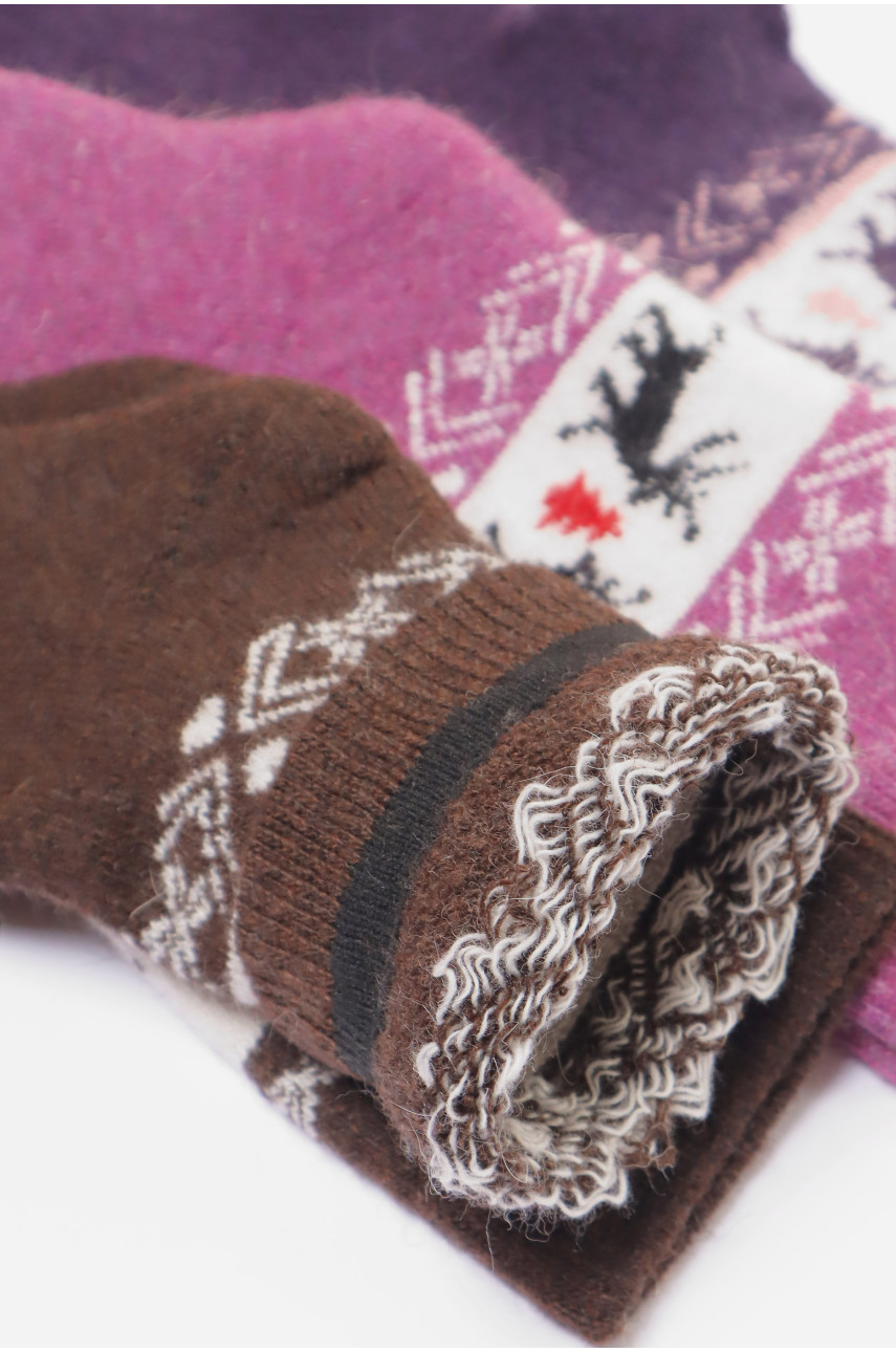 Набор носков женских махровых из ангоры 3 штуки Т31-3 190797