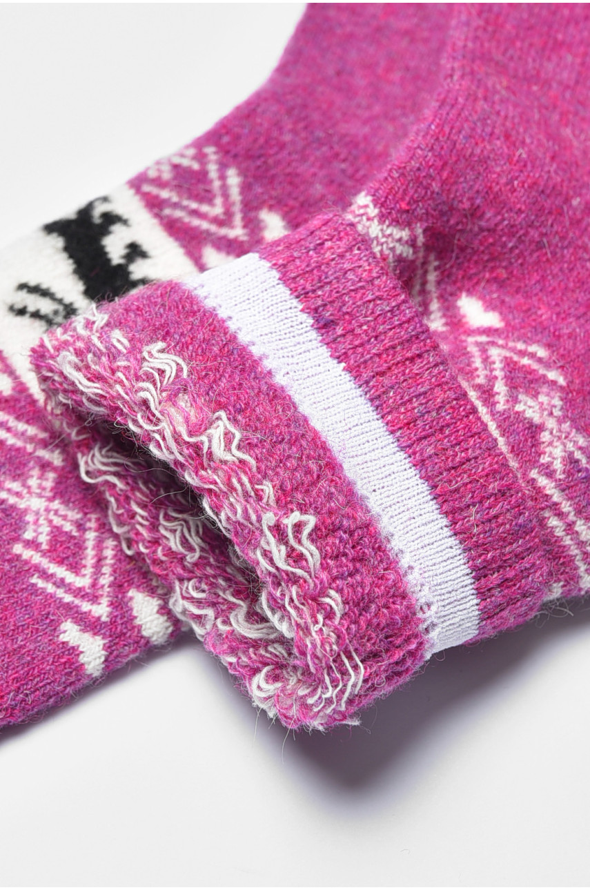 Шкарпетки жіночі махрові із ангори рожевого кольору Т31-3 190801 Шкарпетки жіночі махрові із ангори рожевого кольору Т31-3 190801